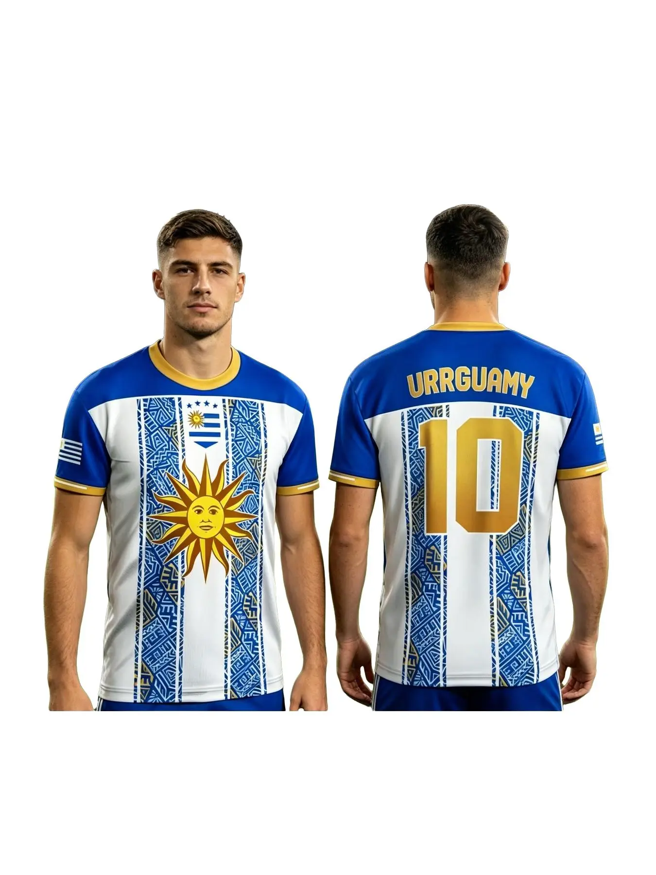 2026 New Uruguay 10 Jersey Men's Outdoor Sports Breathable Lightweight Player Fan Favorite T-Shirt, Casual Long Sleeve Loose Fit