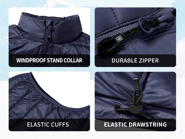 Pioneer Camp Men's Lightweight Puffer Vest Packable Water-Repellent Warm Quilted Sleeveless Outerwear for Work Casual Travel Flat Gilet Army Green SpringStatements