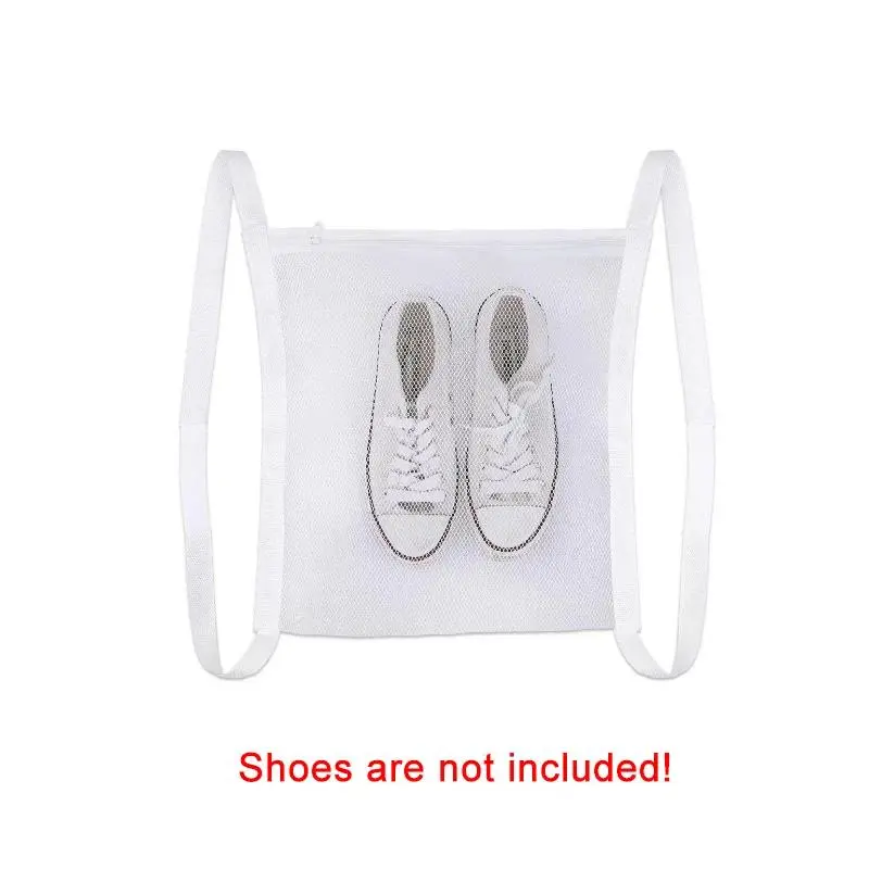 1 Pack Shoe Dryer Bag with Elastic Strap, Shoe Laundry Bags for Sneakers, Laundry Mesh Bag for Sneakers, Running Shoes, Athletic Shoes, 40×40cm Dryer-Safe Shoe Washing Bag, Protects Shoes in Washing Machine and Dryer