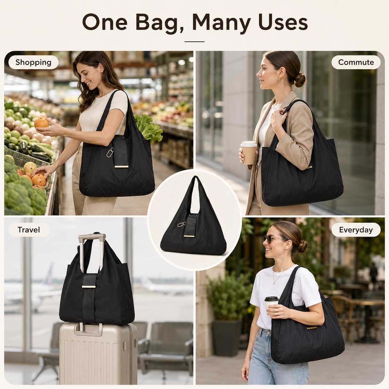 Colour options for the compact foldable keychain tote bag