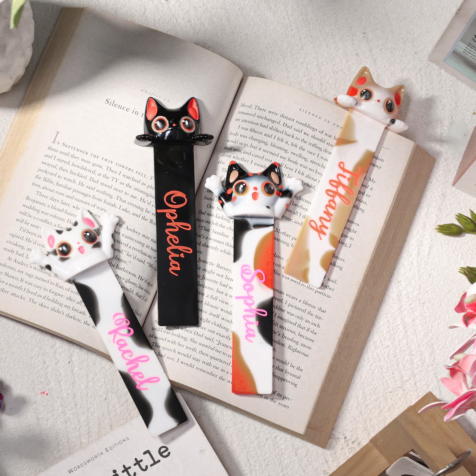 Bookmark Resin Molds Silicone, Cute 3D Animal Bookmark Silicone Molds for Epoxy Resina with Paperclip Pattern 3mm Thin,Small Bookmarks Molds for UV Resin Crafts,Gifts for Book Lovers - LET’S Resin