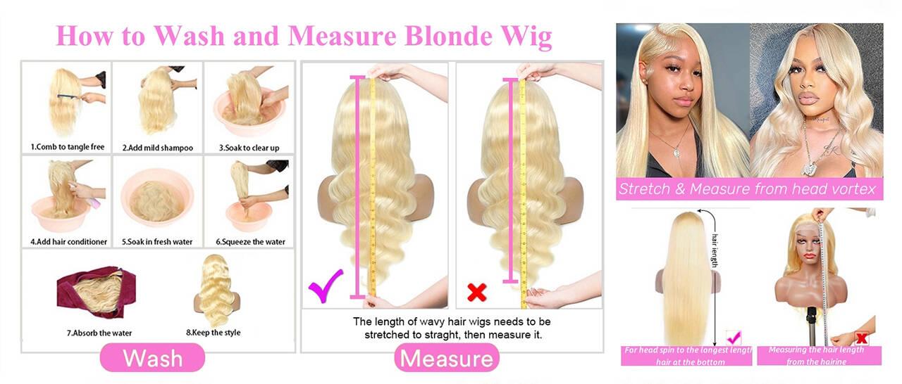 ITODAY 13X6 HD Lace Front Wigs Human Hair Wigs 613 Blonde Colored  180% Density HD Transparent 4/27 Honey Blonde Body Wave Lace Front Wigs Human Hair Pre Plucked 13x6 HD Lace Frontal Wig Glueless Wigs For Women 28 Inch