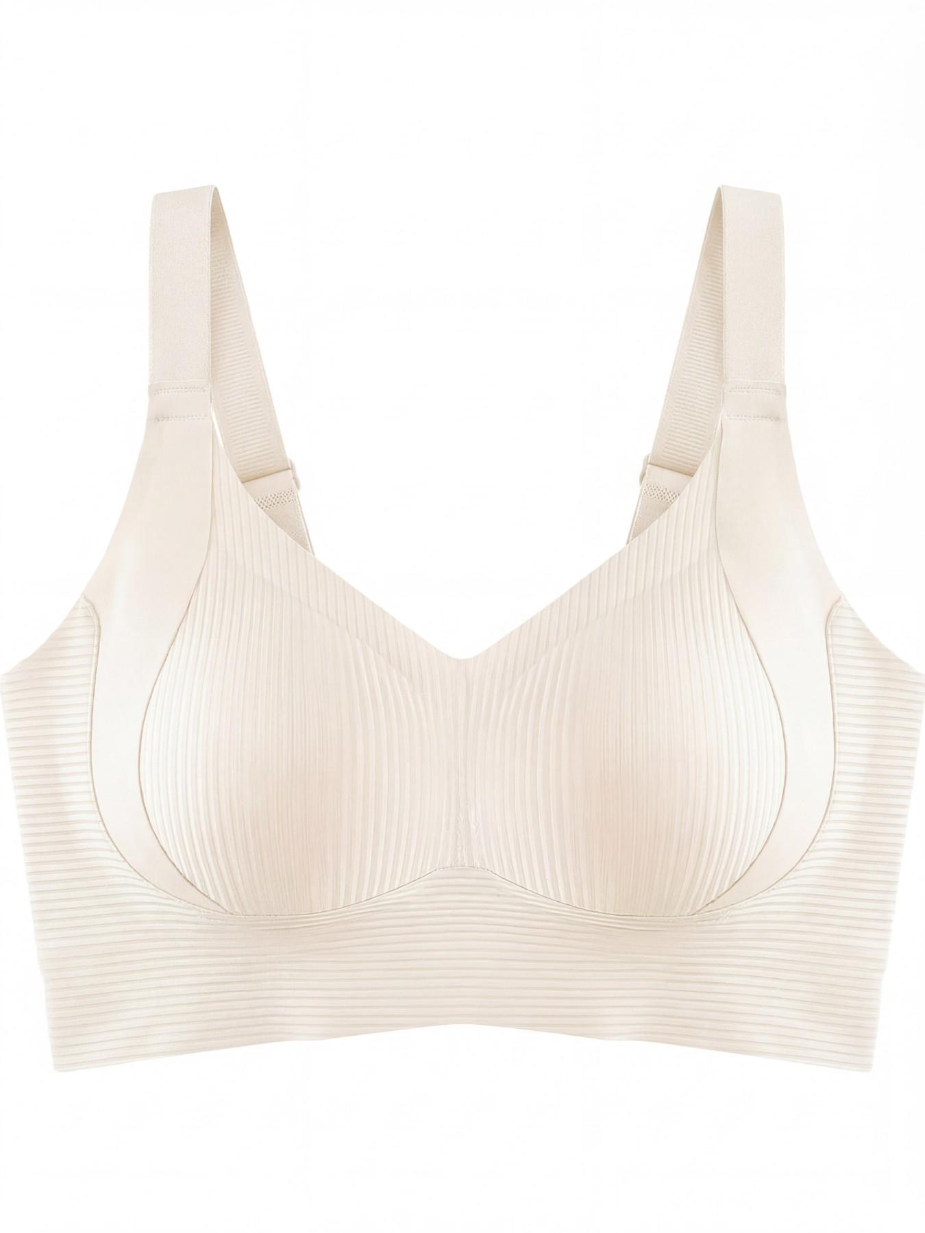 Seamless Wireless Supportive Bra for Women - Full Coverage No Spillage, Jelly Strip Natural Lift, Comfort Bralette for All Day Wear