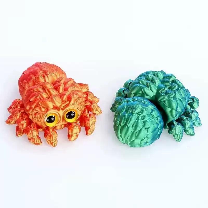 5 counts Cute Multicolor Spider Decor, Daytime Home &Office Decoration, Artistic Animal Tank Ornament,Durable Plastic Video Game Theme, Collectible Figurine