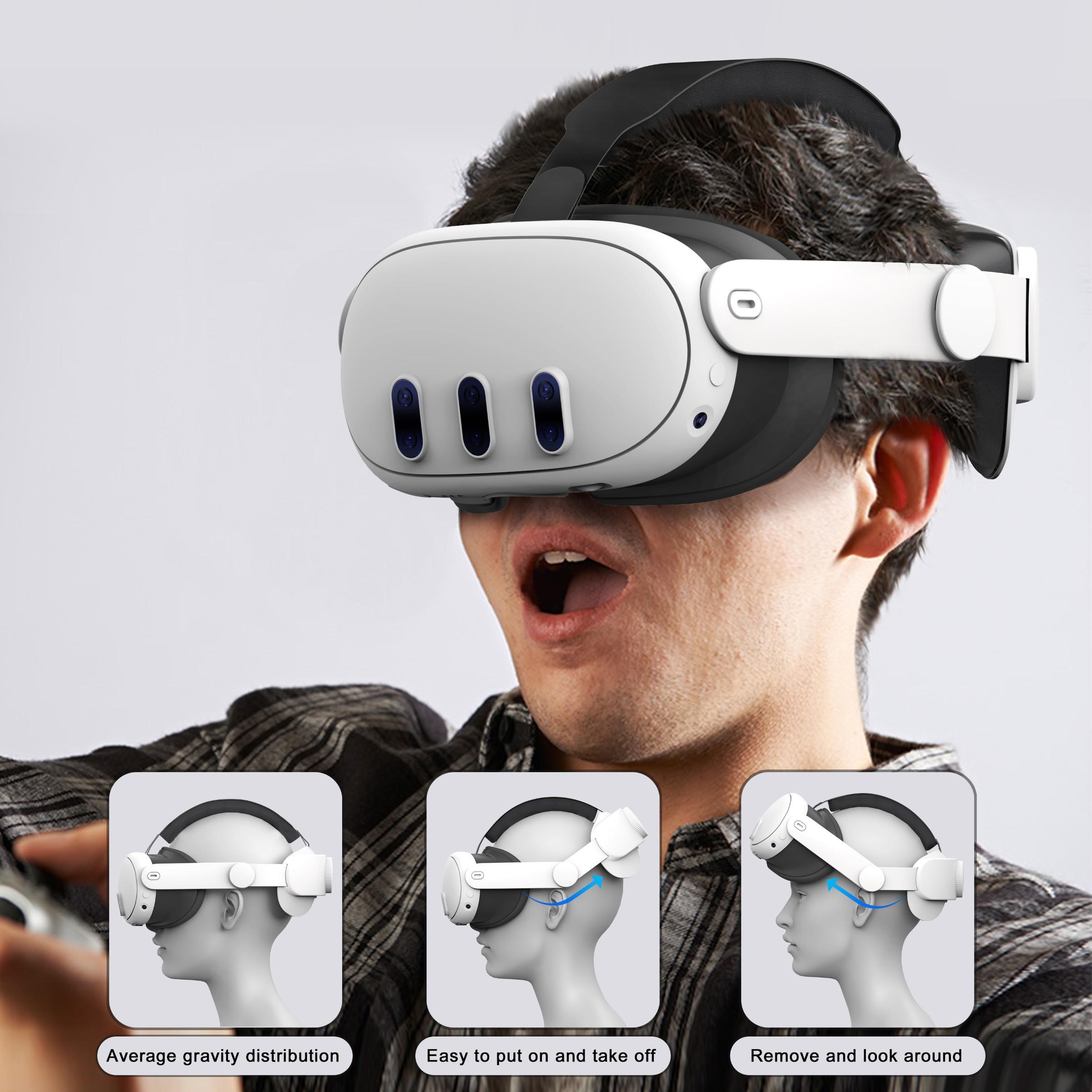 Compatible with Meta Quest 3/Quest 3S adjustable headband, Oculus Quest 3/Quest 3S adjustable comfort headband, Meta Quest 3/Quest 3S enhanced support and lightweight design VR accessories, replacing the elite band
