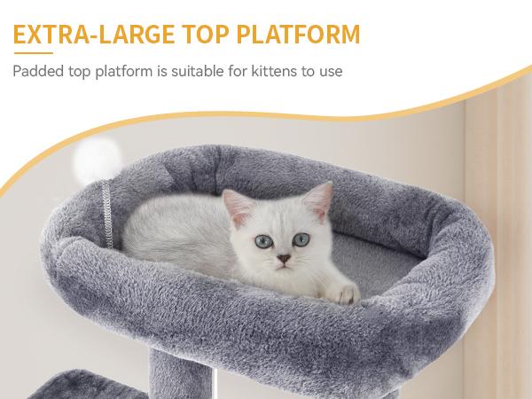 DWVO 70.8in Cat Tree Tower for Indoor Cats, Multi-Level Cat Furniture with Scratching Posts, Cat Window Padded Plush Perch, Cozy Basket, Ladder and Funny Toys for Kittens Pet Play House