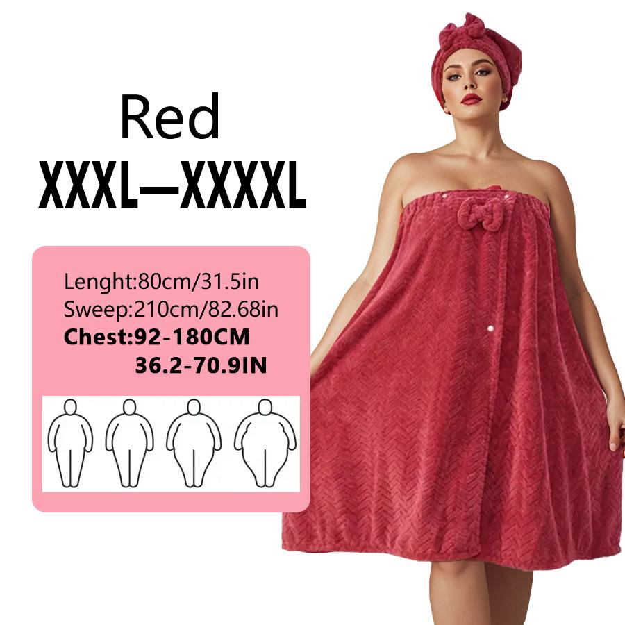 Plus Size Bath Skirt & Shower Cap Set, 2 Counts/set Adjustable Bath Skirt & Shower Cap, Thickened Bath Skirt, Ideal for Home Use, Travel, Sauna, and Spa, Womenswear