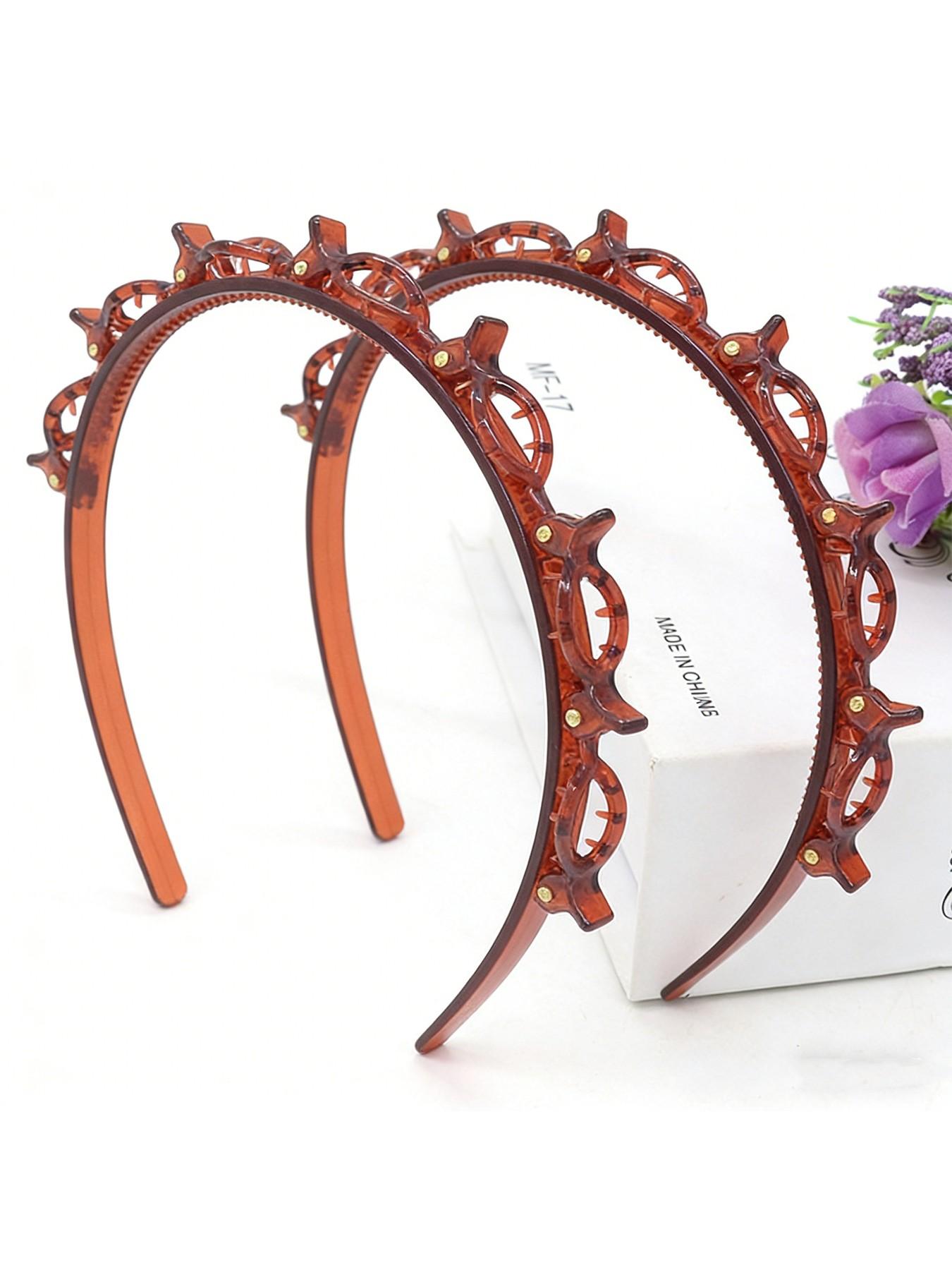 Cute Hair Clip Decor Hairband , Novelty Multifunction Hair Hoop with Clips, Fashionable Hair Accessories for Women, Minimalist Headwear, Trendy Hair Hoop