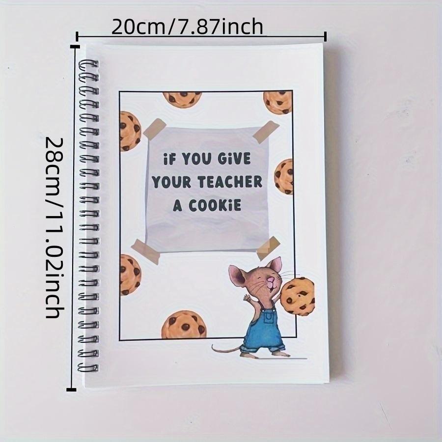 Cartoon Mouse Pattern Planner Notebook, 1 Count Creative Teacher Appreciation Notebook Journal, Personal Organizer for Back to School & End of Year