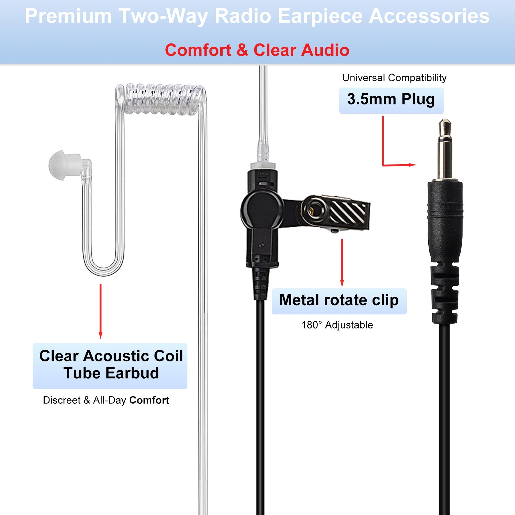 YNIBST 3.5mm Receiver/Listen Only Surveillance Radio Earpiece Compatible with Two-Way Radios, Transceivers and Radio Speaker Mics Jacks with Acoustic Coil Tube Walkie Talkie Headset for Security, Police and Law Enforcement Use YNIBST 3.5mm Receiver/Listen Only Surveillance Radio Earpiece Compatible with Two-Way Radios, Transceivers and Radio Speaker Mics Jacks with Acoustic Coil Tube Walkie Talkie Headset for Security, Police and Law Enforcement Use