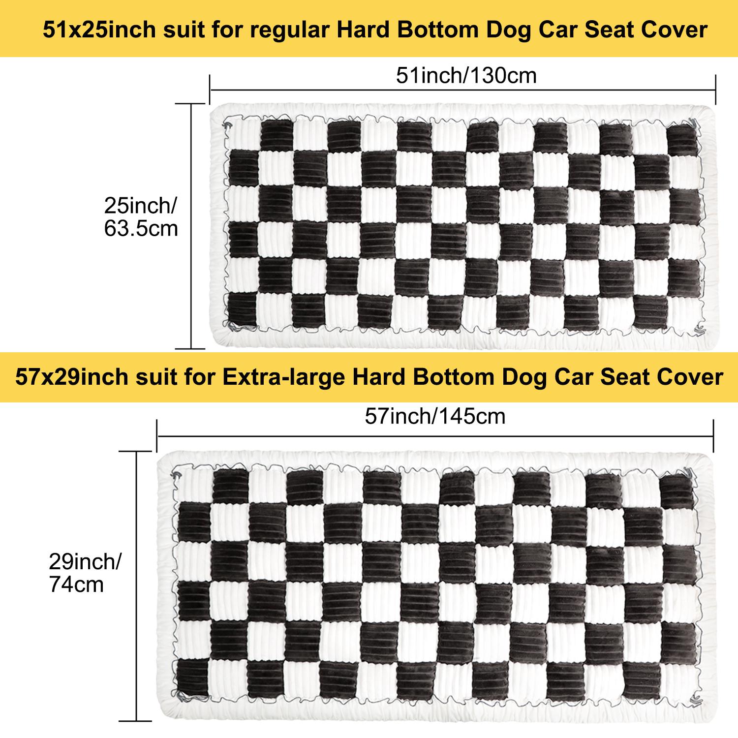 Pet Bed Mat for Car Backseat Extender Non-Slip Plaid Dog Bed Blanket for Car Back Seat Travel Pet Mat Custom Fit for Backseat Extenders and Seat Covers