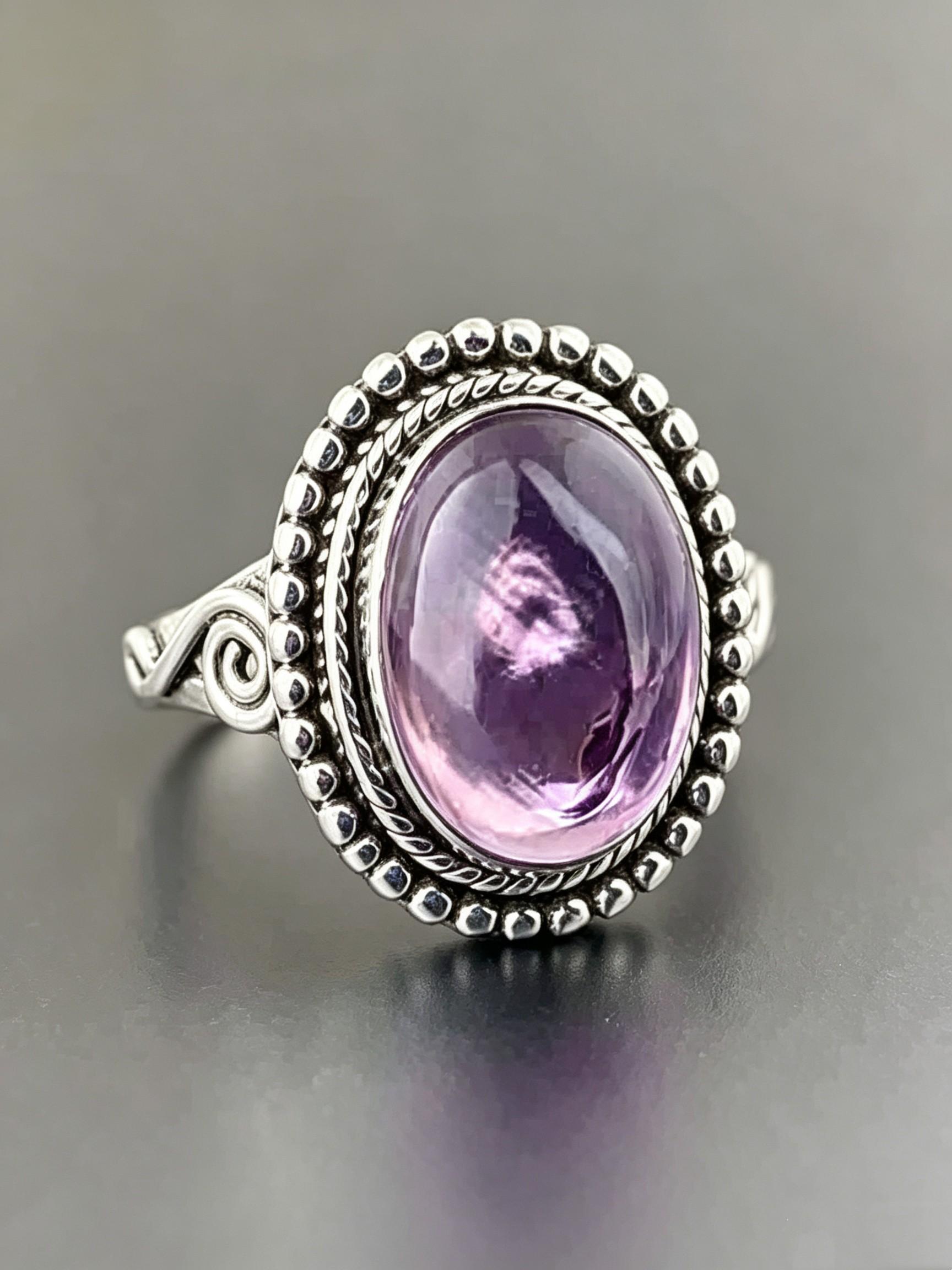 Vintage Oval Synthetic Gemstone Rings for Women Twist Side Delicate Finger Jewelry Perfect for Engagement Weddings Party, Daily Wear Anniversary Gift for Her