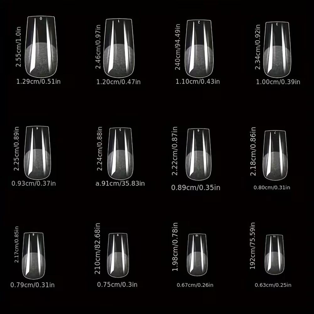 600pcs Medium Square Gel X Nail Tips - Matte Black Pure Color, Middle Length Full Cover False Nails, Easy to Apply Flexible Acrylic Fingernails for Nail Extension and Press-On Art