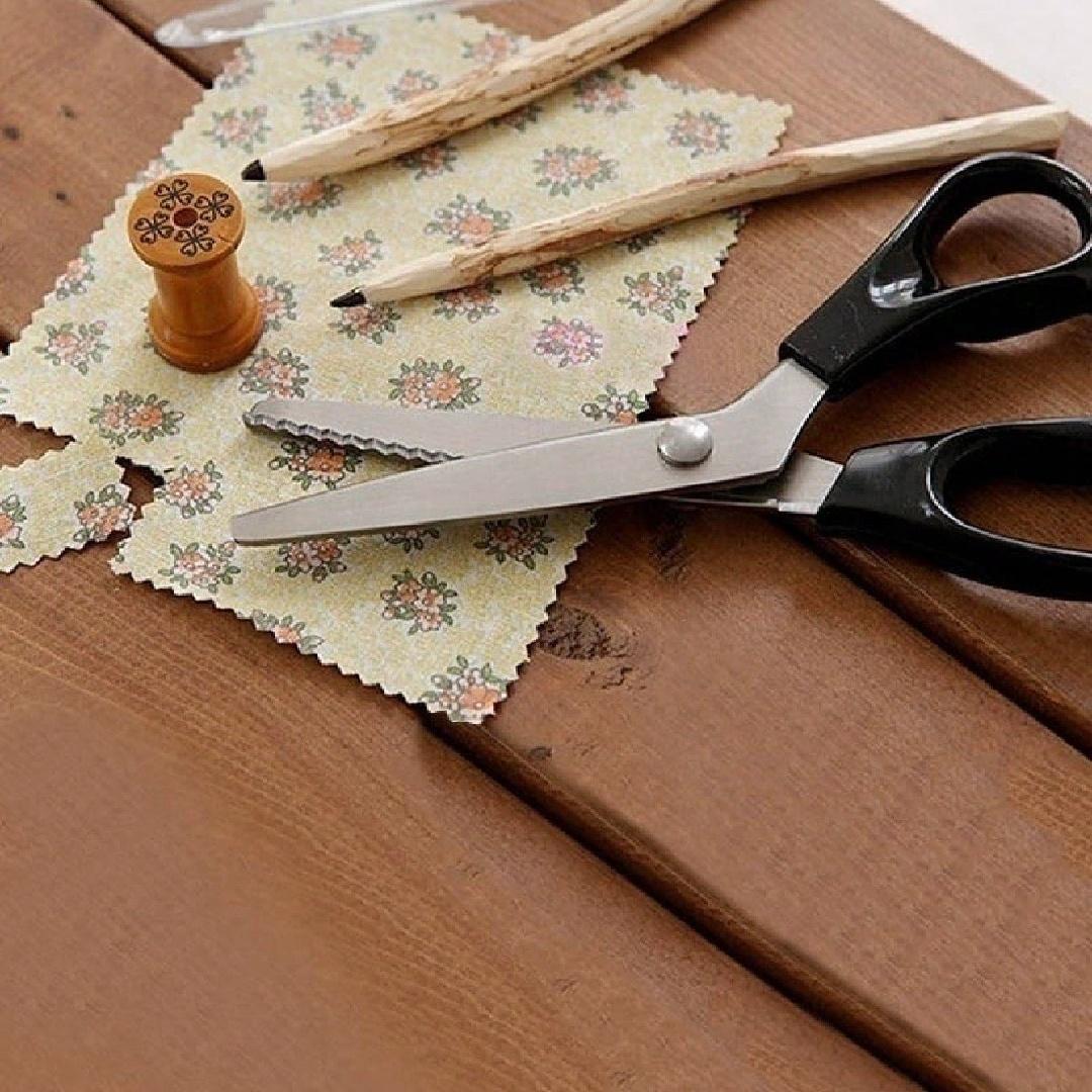 3 5 7mm Fabric Dressmaking Scalloped Edge Pinking Shears, Precision Cutting Tool for Sewing Projects, Sewing Tools, Durable & Reliable Design