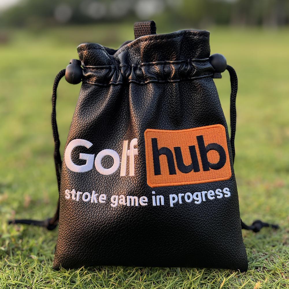 Durable Waterproof Golf Valuables Pouch, Golf Tee Pouch with Drawstring Closure, Portable Ball Pouch for Men Golfers, Unique Gift Idea, Golf Accessories
