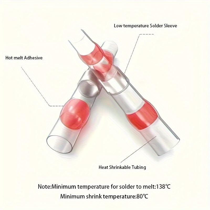 80pcs Weld Ring Heat Shrink Terminals, Equipment Connection Heat Shrink Tube, Insulated Wire Connector Terminal Set