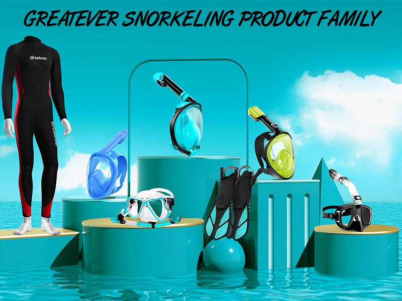 Greatever Adjustable Snorkel Fins - Open Heel Short Swim Flippers for Adults, Perfect for Travel, Snorkeling, Diving, and Swimming