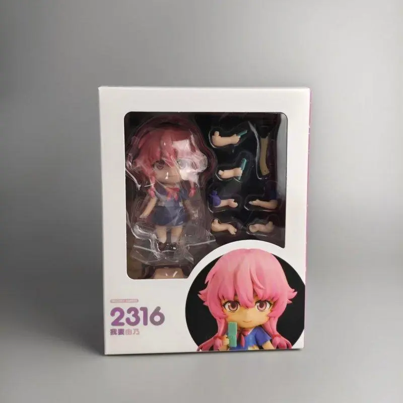 New Nendoroid Yuno Gasai 2316 Future Diary Articulated Action Figures Anime Model Toys With Swappable Face Desktop Ornament Gift