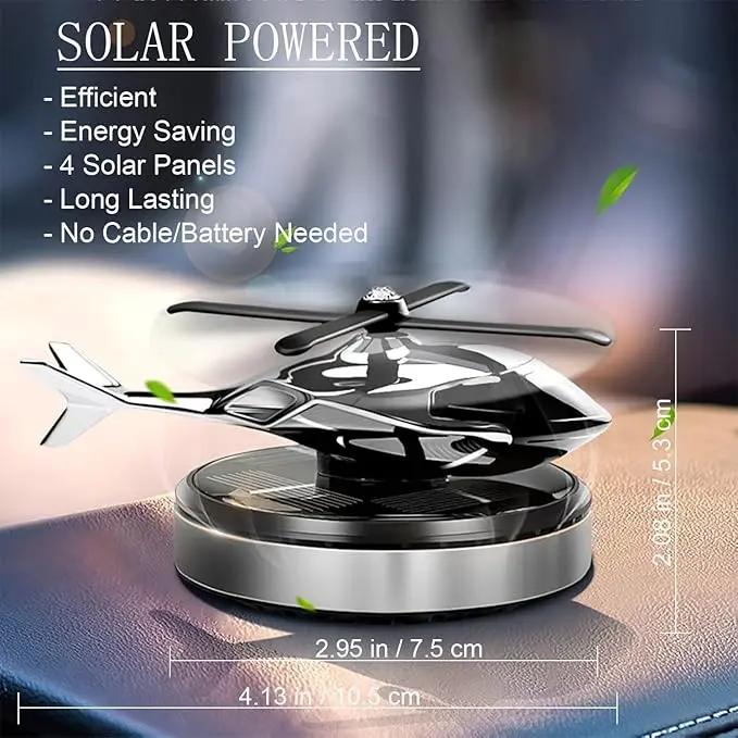 Helicopter Shaped Car Air Fresheners,Rotating Solar Powered Car Freshener, SolarHelicopter Car Aromatherapy, Car InteriorDashboard Decoration, Car Interior Decor,Universal Car Interior Decoration AccessoriesCar Accessories Car Fragrance Diffuser detail 2