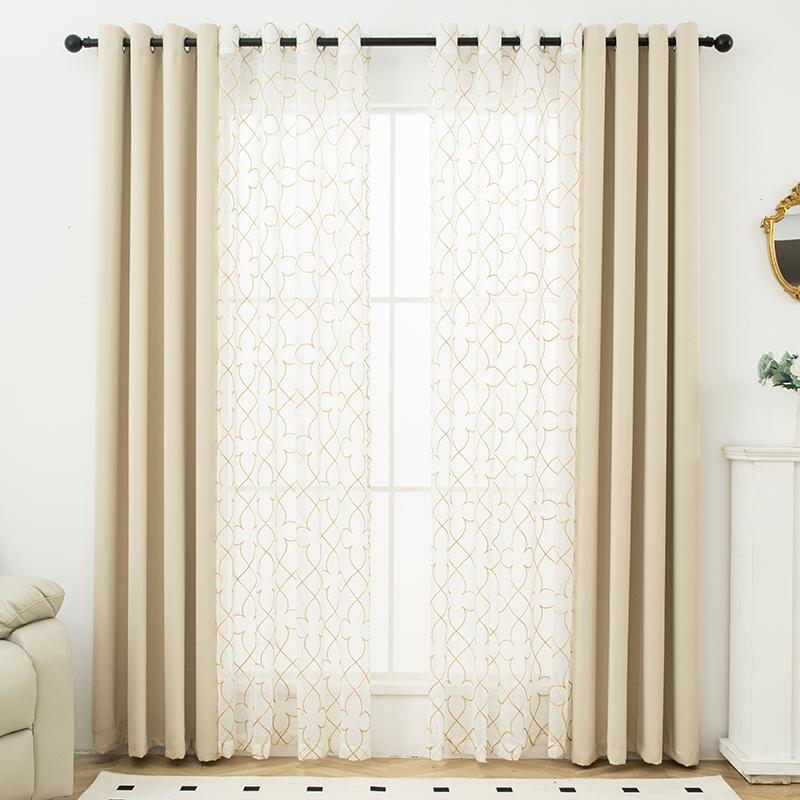 Upgrade Your Room! ✨ Stylish SUN-BLOCKING Curtains w/ Embroidery - Set of 4! Embroidered Curtains Home Decoration Curtain #RoomMakeover #InteriorDesign #BedroomDecor