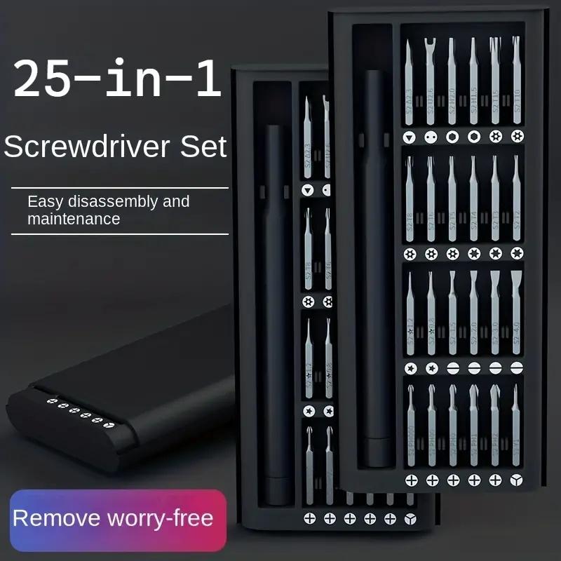 25 in 1 Precision Screwdriver Set, Multifunctional Repair Tool, Multipurpose Screwdriver, Durable Plastic Screwdriver Set with Various Screw Heads for Phone & Tablet Disassembly