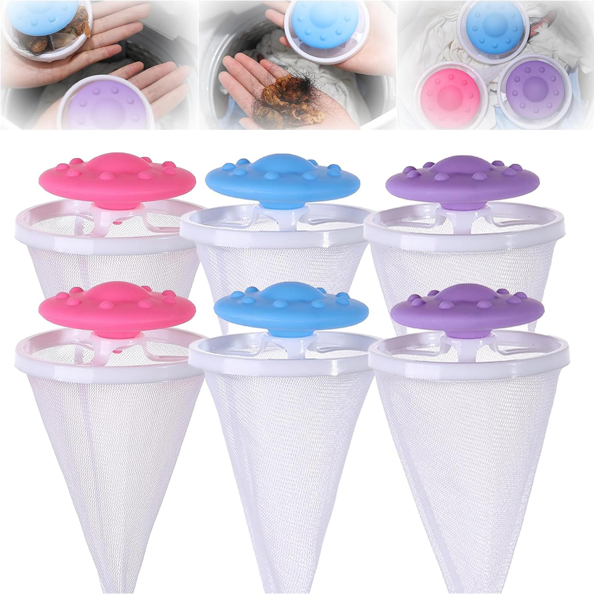 Lint Collector for Washing Machine, 3/6 Pcs Lint Net Set, Pet Hair Remover, Reusable Home Hair Filter, Floating Lint Bag, Washer Cleaner
