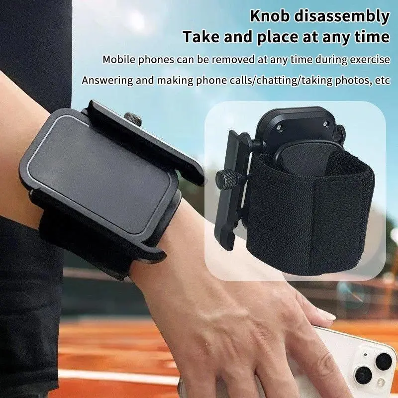 【C】Multi-function Phone Holder For Car 360 Rotation Wristband Mobile Support Universal Phone Stand For Sports Cycling Fitness