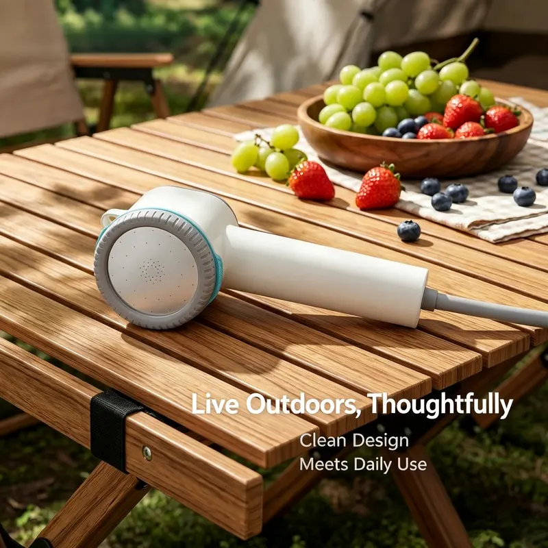 Rechargeable Portable Camping Shower, Electric Handheld Shower Pump with 2 Spray Modes, IPX7 Waterproof, Type-C Charging, for Outdoor Hiking, Dorm, Pet Bathing, Car Washing & Plant Watering
