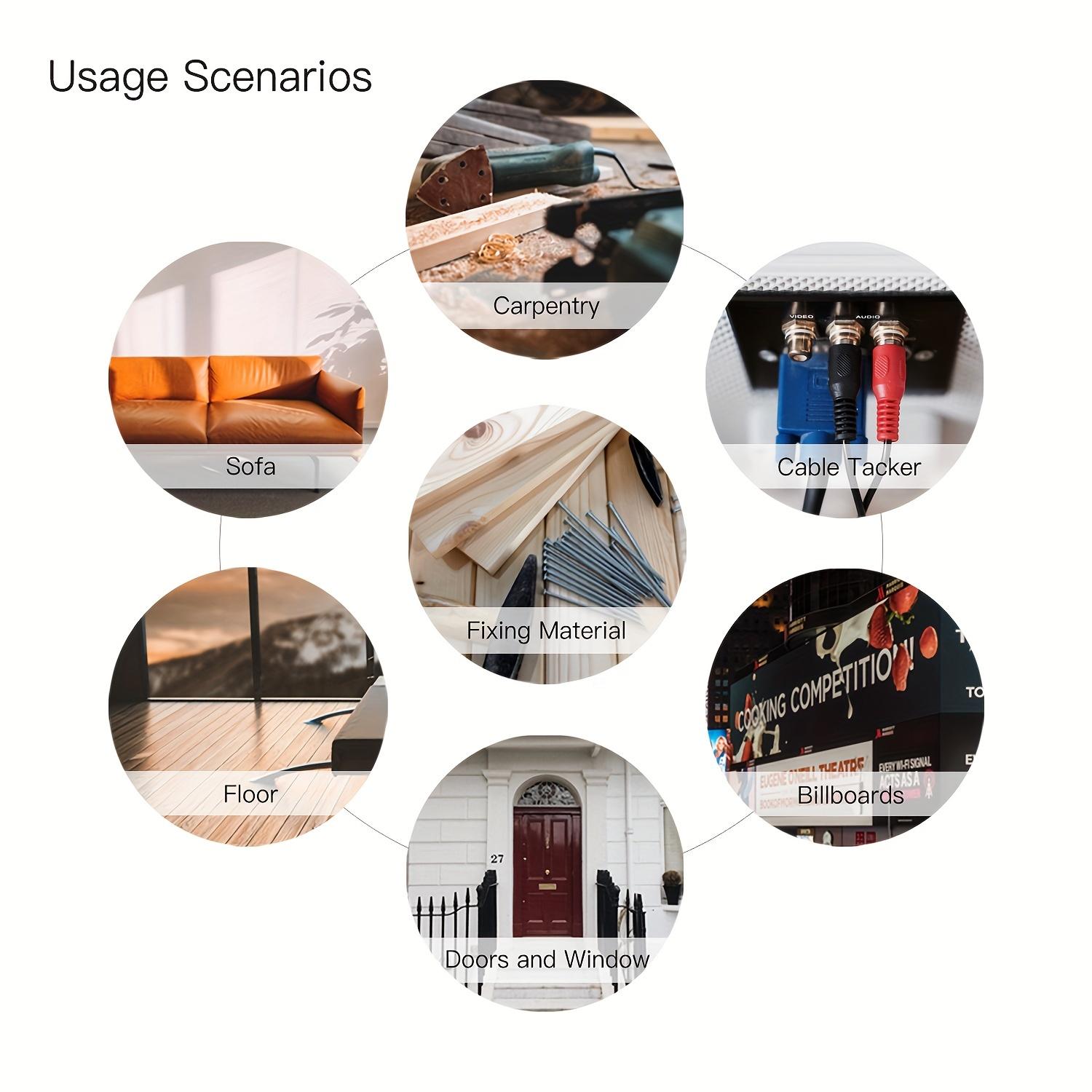 1 Count Extra Heavy Duty Staple Gun with 800pcs Staples, Multifunctional Upholstery Stapler for Fixing Material, Decoration, Carpentry, Furniture, Door and Window