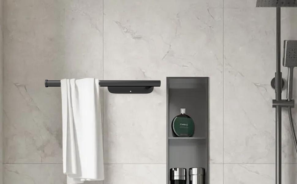 SZHLUX Paper Towel Holder, Self-Adhesive Paper Towel Holder Under Cabinet for Kitchen, No Drill Wall Mount-SUS304 Stainless Steel, Space-Saving, Easy Installation for Kitchen, RV & Bathroom-12.6&rsquo;&rsquo; Towel Rack for Rolls, Plastic Wrap & More