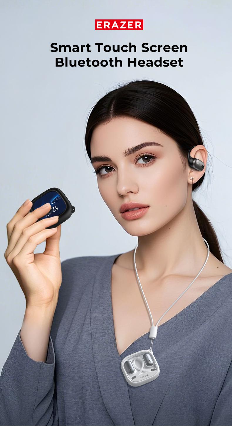 ERAZER XF38 OWS Wireless Bluetooth Earbuds HIFI Sound Quality Music Headphones for Gaming Travel Sports,Wireless Remote Control Built-in Mic