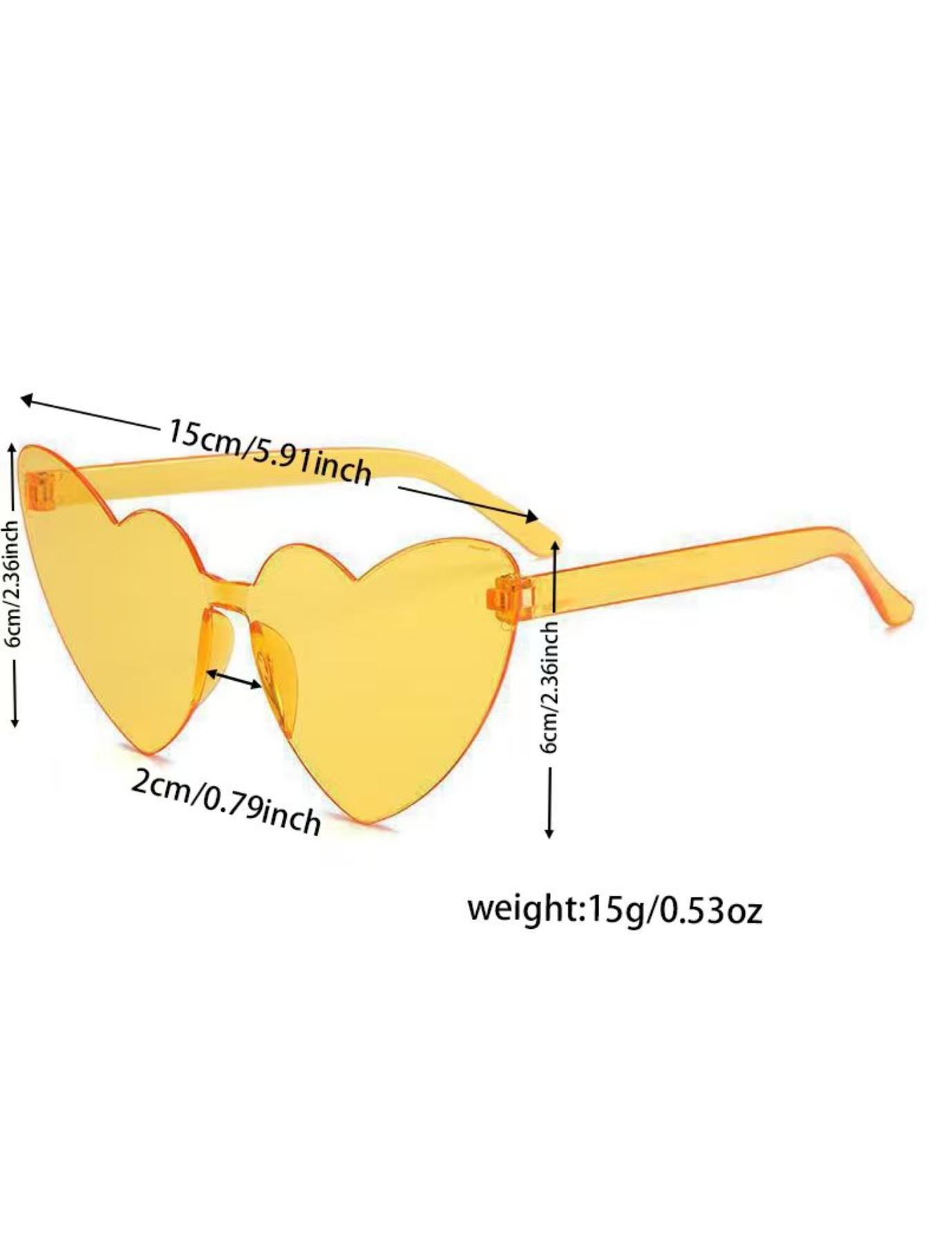 Women's Heart-Shaped Fashion Glasses, Colorful Valentine's Day Sunglasses, Perfect for Beach, Travel, Daily Wear, Elegant Style