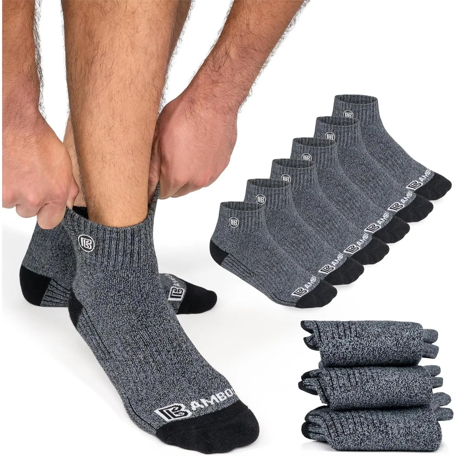 Heather Gray 3 Pair