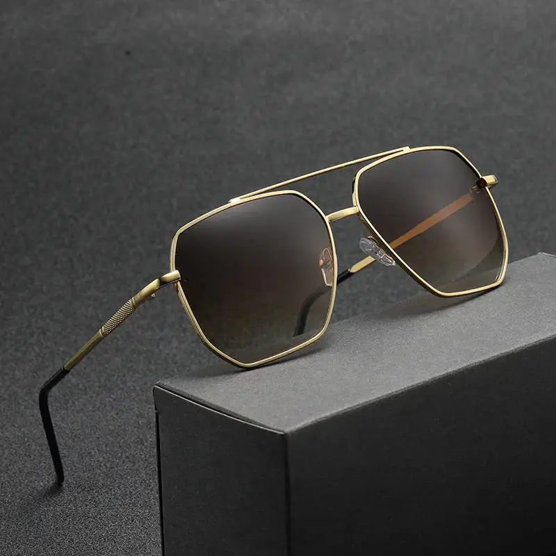 XUH Unisex Pilot Sunglasses - Full Rim Metal Frame, UV400 Mirrored Nylon Lenses, Driving Wear for Daily Leisure Sports Eyewear (Single Pair, Pilot Shape, UV400 Protection)