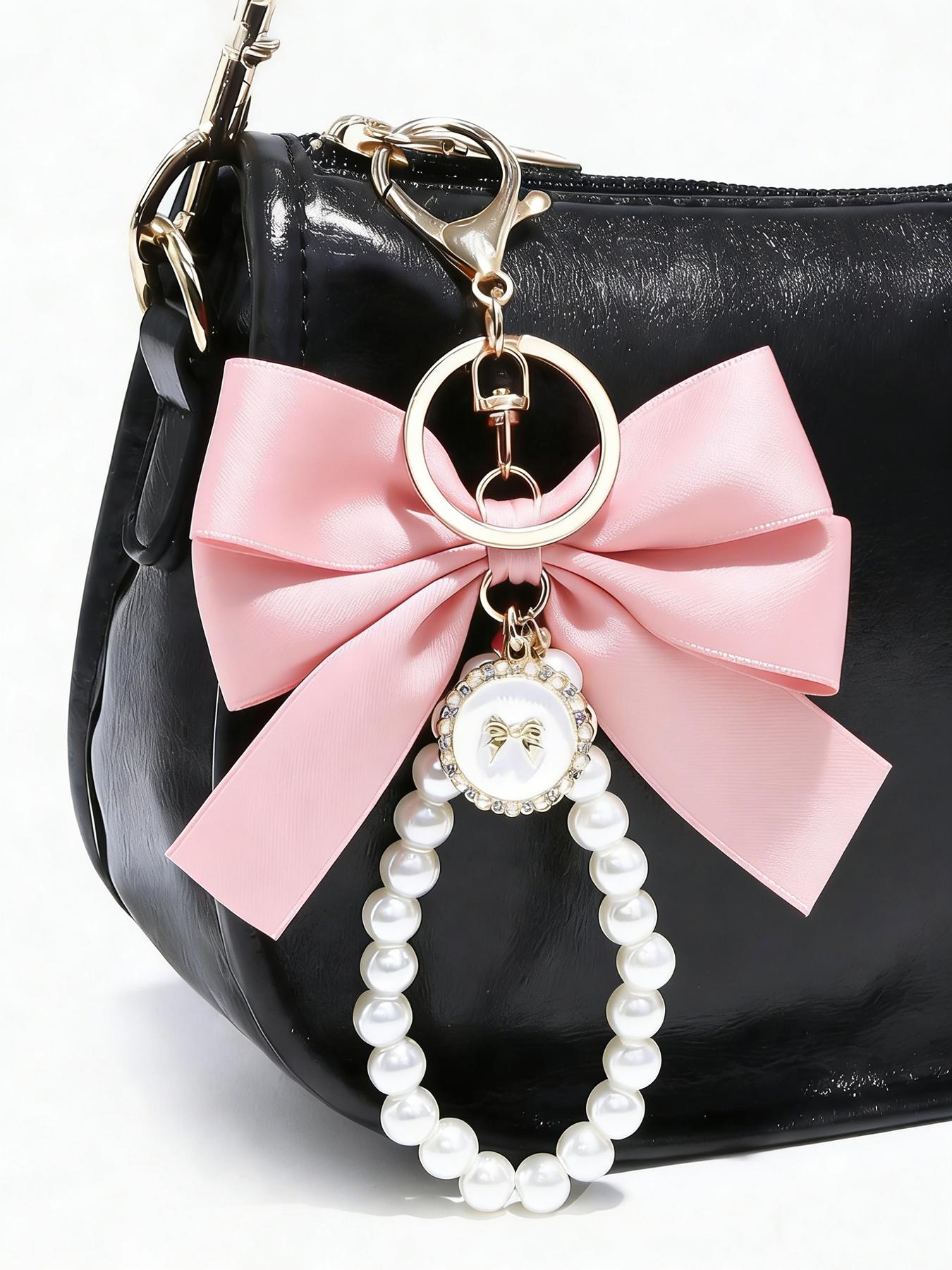 Personalized fashion exquisite versatile bow pendant, simple and casual versatile luxury bag pendant, sweet niche design multi-color optional suitable for daily bag accessories, gift  Key chain small objects, Bag Charm Keychain, Charms For Bags