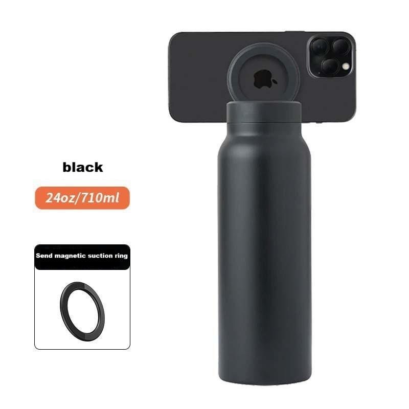Stainless Steel Insulated Sports Water Bottle, 24oz Large Capacity Leak-Proof Design, Outdoor Adventure Compatible with Magsafe, Insulated Travel Drinkware, Leakproof Insulated Tumbler, Leakproof Insulated Container