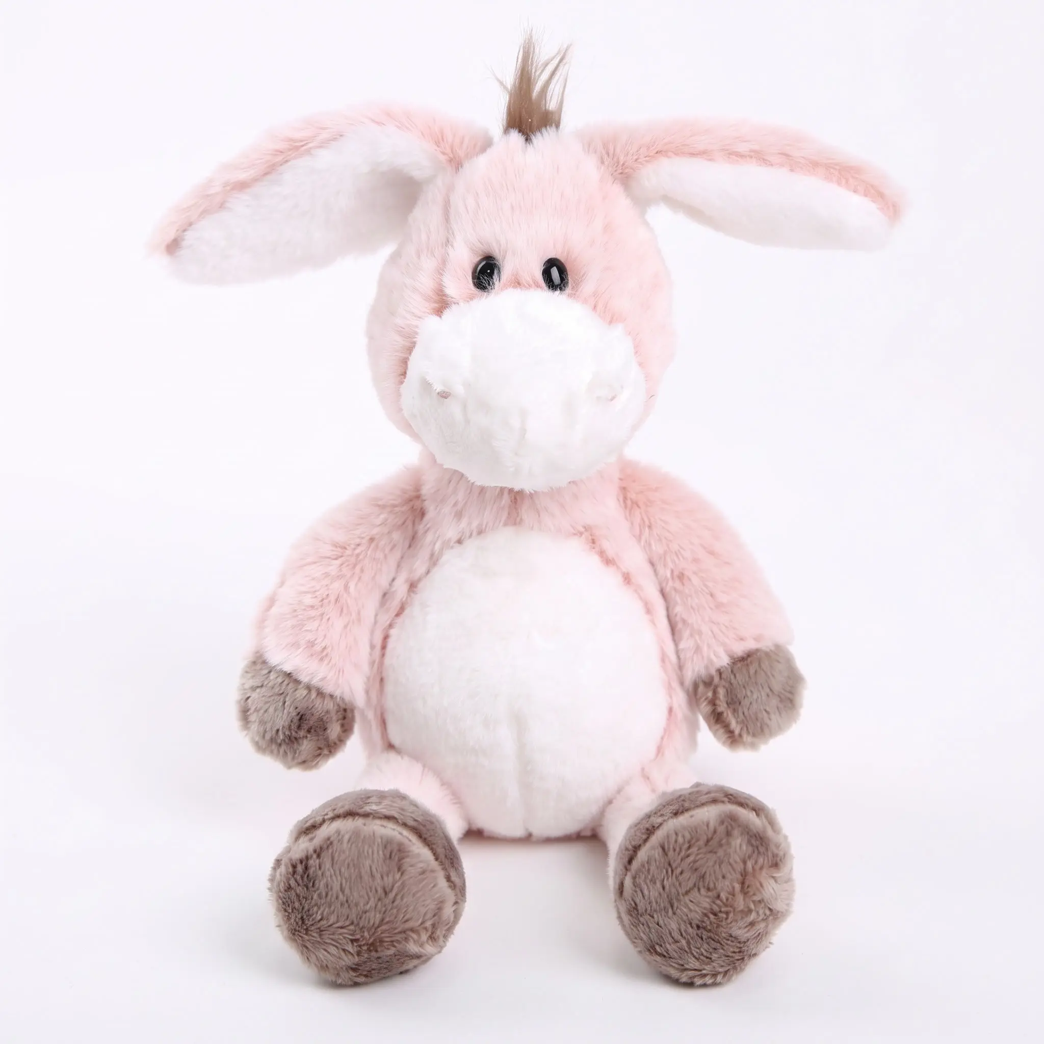 Four Colors Long Legged Donkey Plush Toy, Soft Cute Big Ears Small Donkey, Skin-Friendly Long Hair Comfort Doll, Gift for Girlfriend and Best Friend