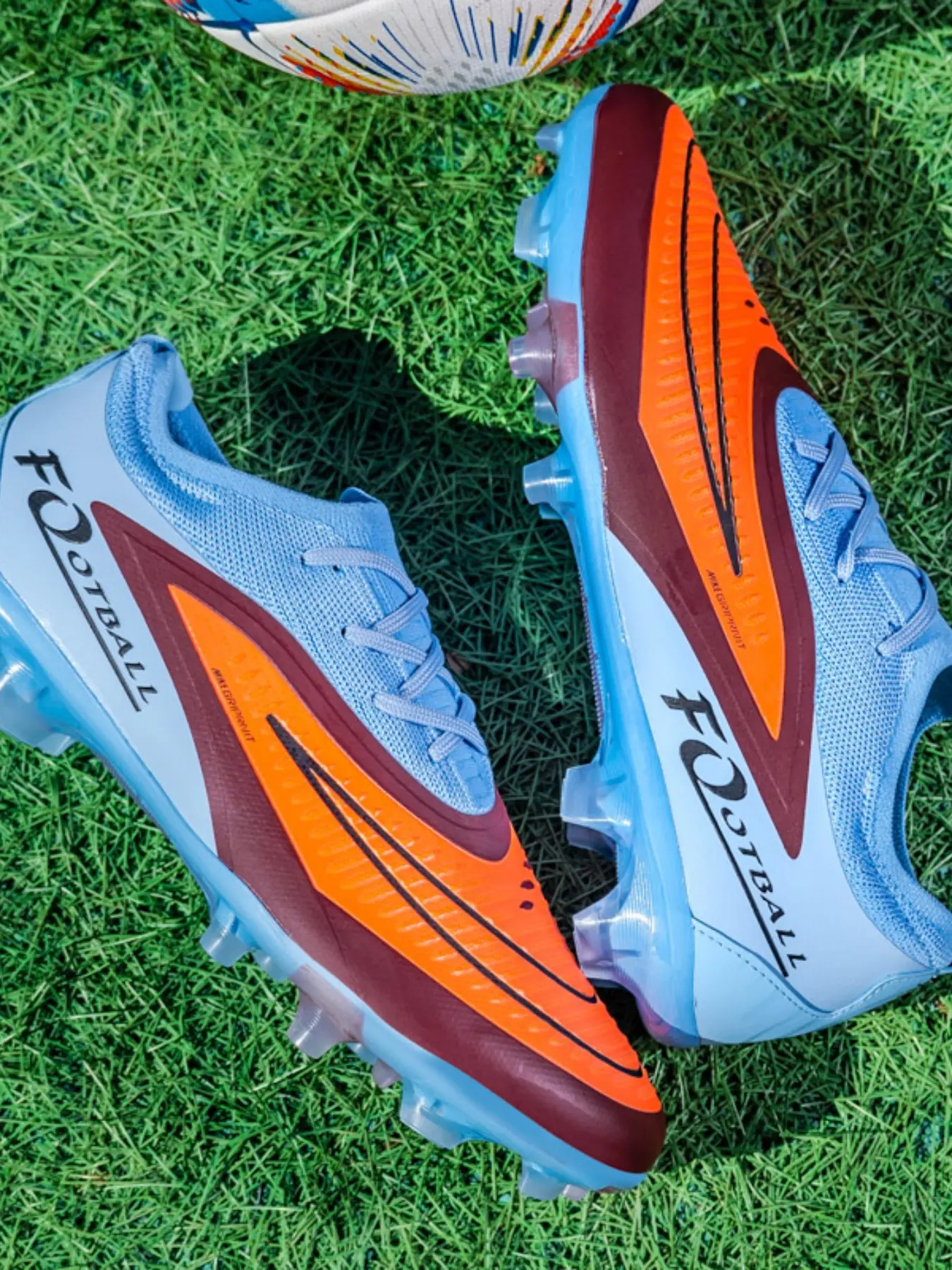 Unisex Football Shoes, Comfortable Lightweight Professional Artificial Grass Cleats, Indoor Outdoor Sports Shoes, Fashion Ag Fg Field Shoes
