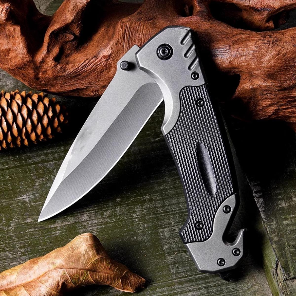 Stainless steel multifunctional folding knife portable fruit knife high hardness sharp outdoor camping pocket durable men's gift Outdoorfun Survival Tools