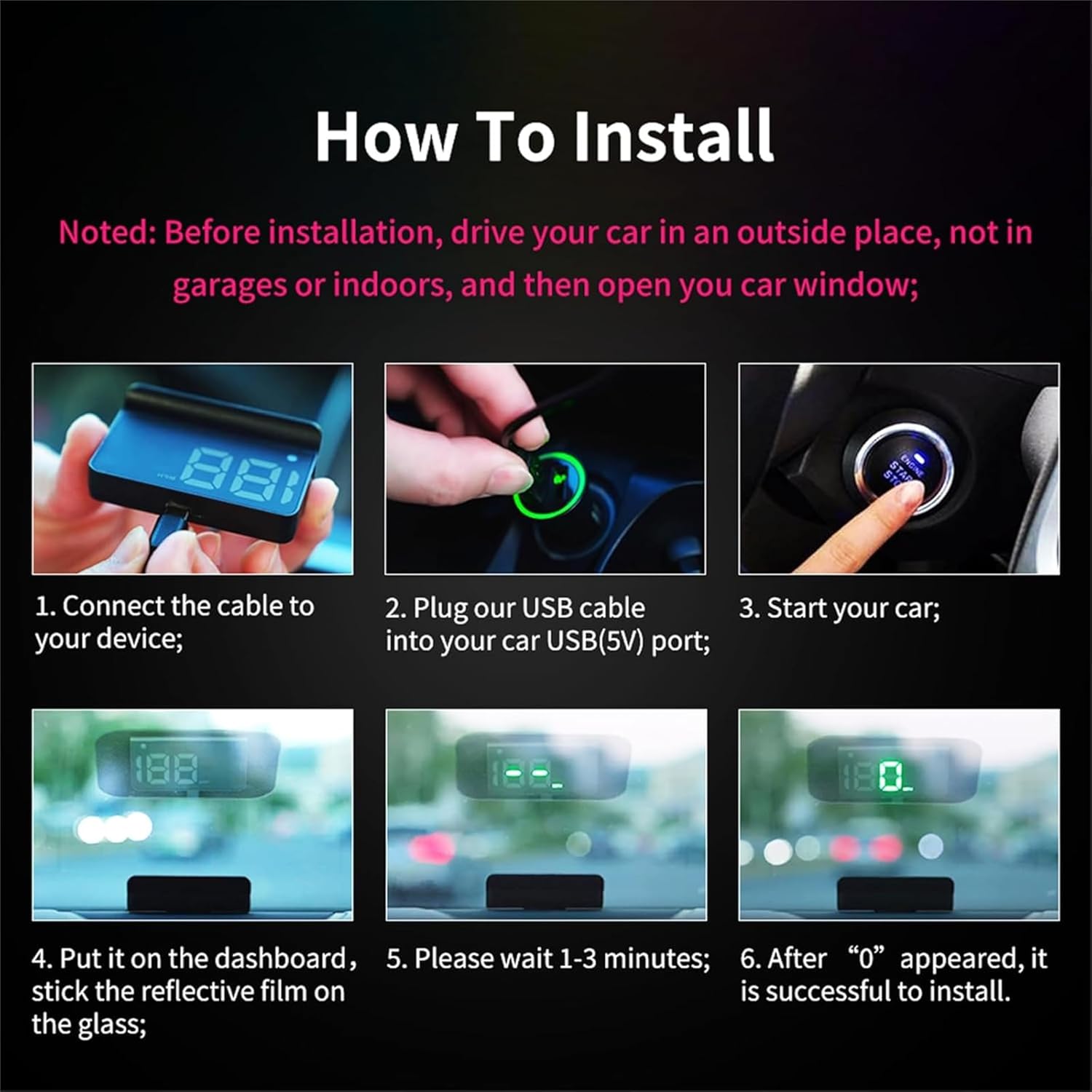 K1 Head up Display Car GPS Digital Speedometer Car Truck Motorcycle Head Up Display Odometer HUD MPH Car Tools Accessory,summervibes outdoorfun