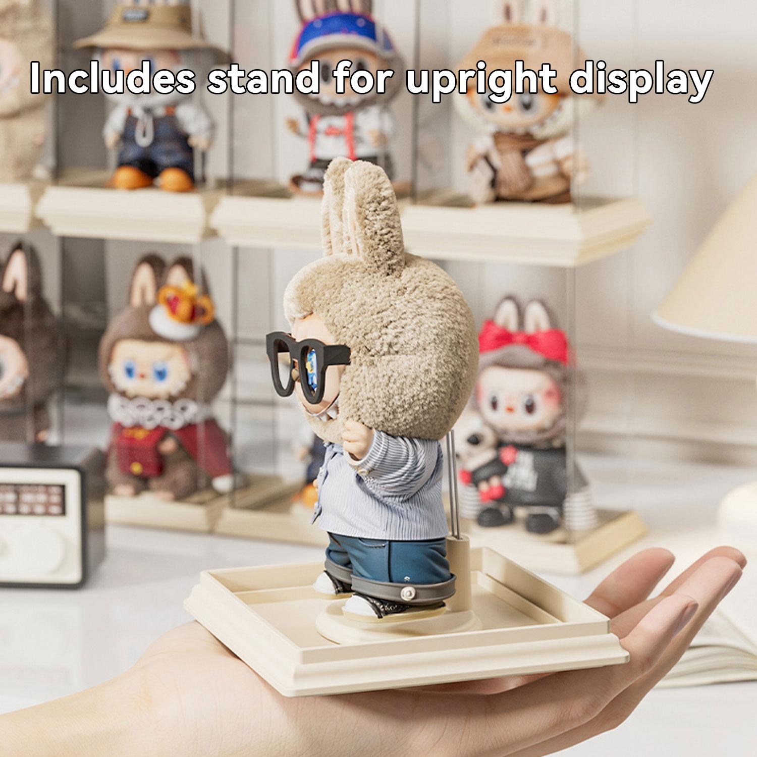Independent Plush Hanging Storage Display Jar, Display Container, Includes Support Stand, Doll Holder Rack, Labubu Blind Box Organizer, Roman Column Shape