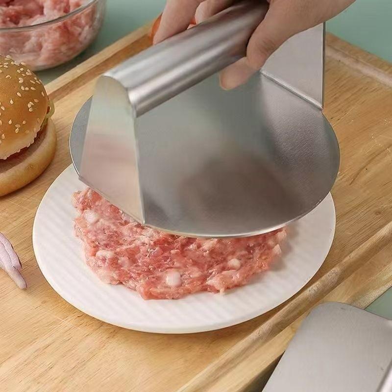 Stainless Steel Meat Presser Burger Mold Kitchen Tool, Beef Patty Press Board, 1pcs Stainless Steel Food Grade Safe Material