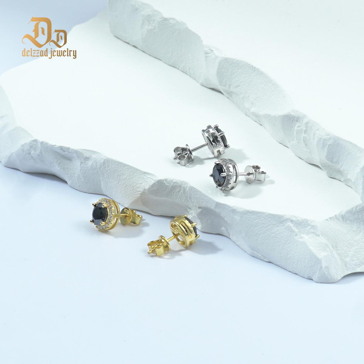 Delzzad Halo Stud Earrings VVS Black Synthetic Moissanite Stud Earrings S925 Studs Birthday Anniversary Mother's Day Christmas Gifts for Men Women Delzzad Halo Stud Earrings VVS Black Synthetic Moissanite Stud Earrings S925 Studs Birthday Anniversary Mother's Day Christmas Gifts for Men Women