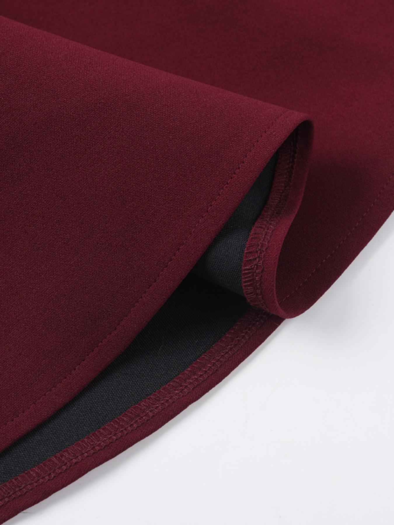 Women's Solid Off Shoulder Dress, Elegant Long Sleeve A Line Dress for Party & Wedding, Ladies Spring & Fall Clothes