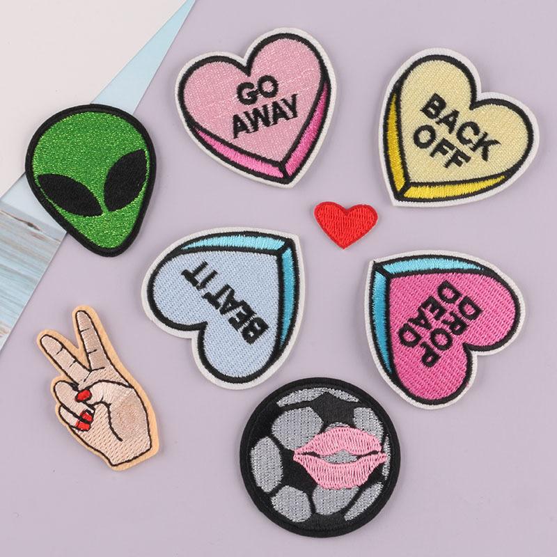 10pcs Colorful Embroidered Patches DIY for Clothes Hats Bags, Vintage Sew-on Badges for Repair or Decoration