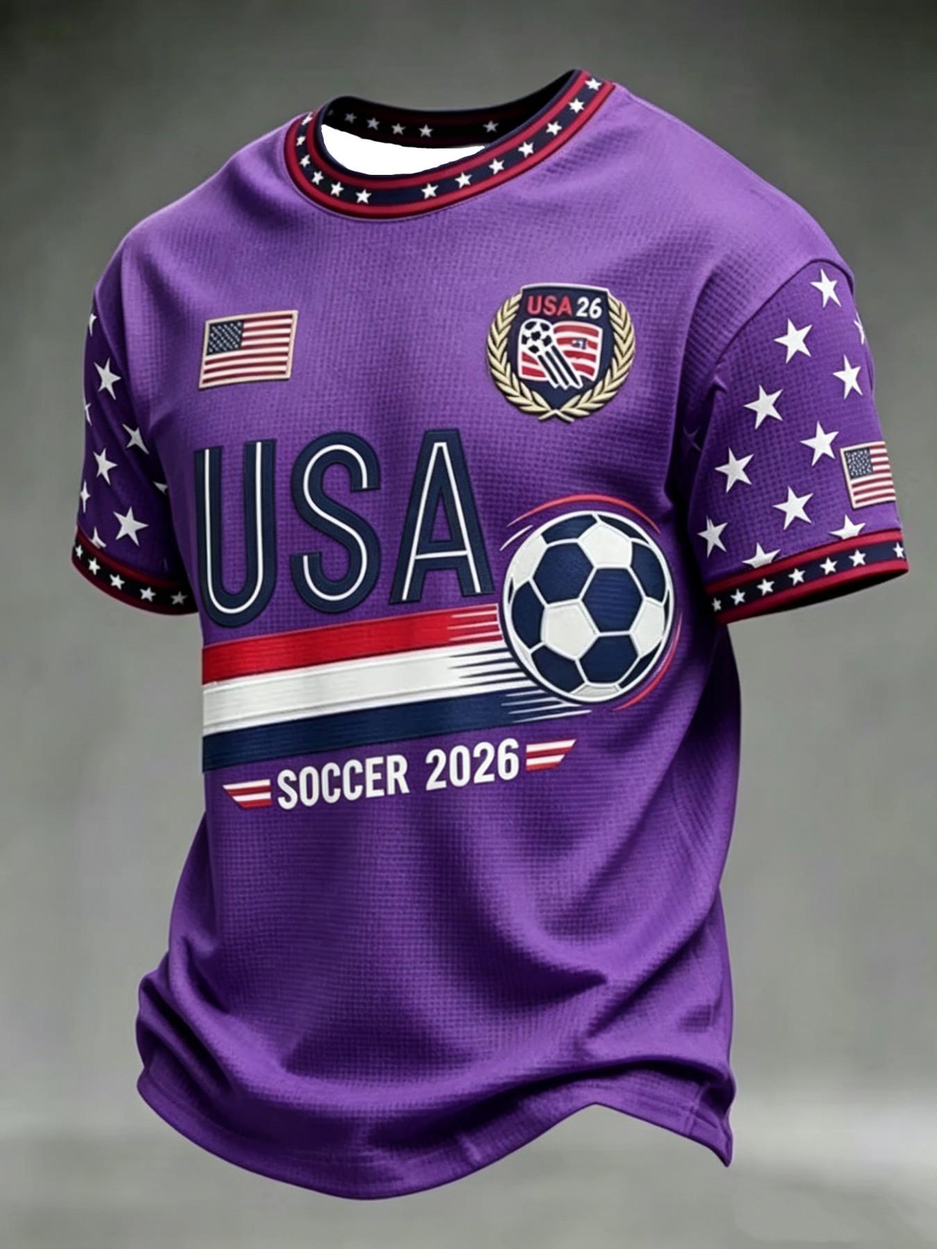 Men's Summer Breathable Short Sleeve Round Neck T-Shirt, High-Quality 3D Print, Independence Day Party T-Shirt, All Seasons Casual Wear, Tops Men's Summer Breathable Short Sleeve Round Neck T-Shirt, High-Quality 3D Print, Independence Day Party T-Shirt, All Seasons Casual Wear, Tops