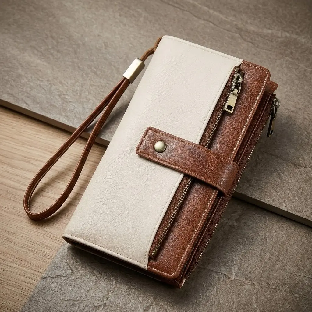 Women's Chic Casual Long Length Leather RFID Shield Wallet - High-Capacity Clutch Purse for Evening Party, Gifting