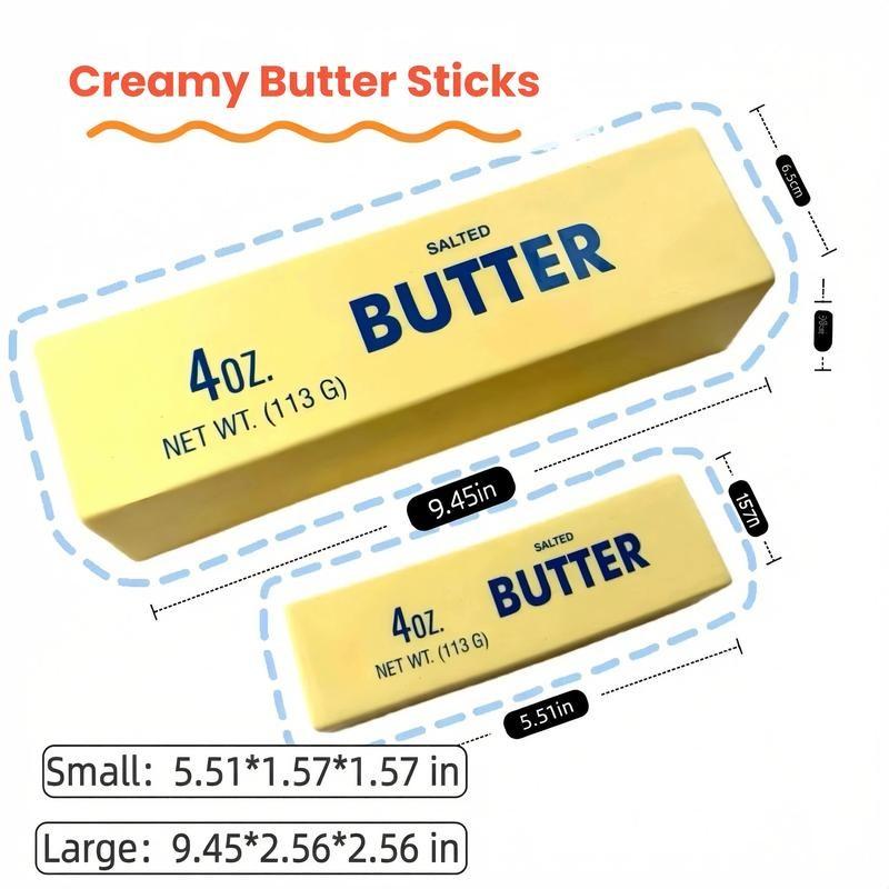 Brand-new ultra-soft, slow-rebound butter stick-shaped stress reliever—a unique and fun stress-relief toy modeled after real food. The dumpling-shaped design is ultra-soft.