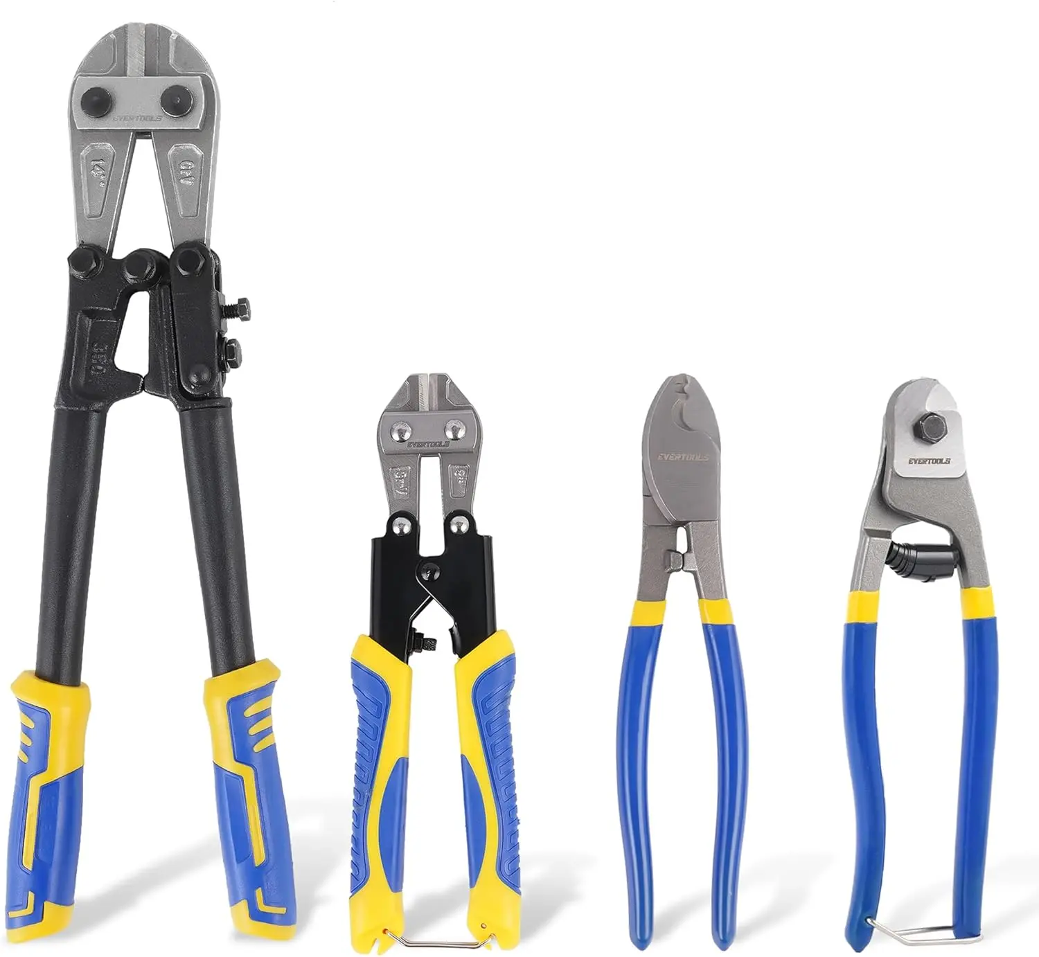 4pc Bolt Cutter Pliers Sets, Heavy Duty Bolt Cutters, 14" Bolt Cutter and 8" Wire Cable Cutter, Mini 8" Bolt Cutter, 8" Cable Cutter for Cutting Locks, Steel Wire, Barbed Wire, Chains