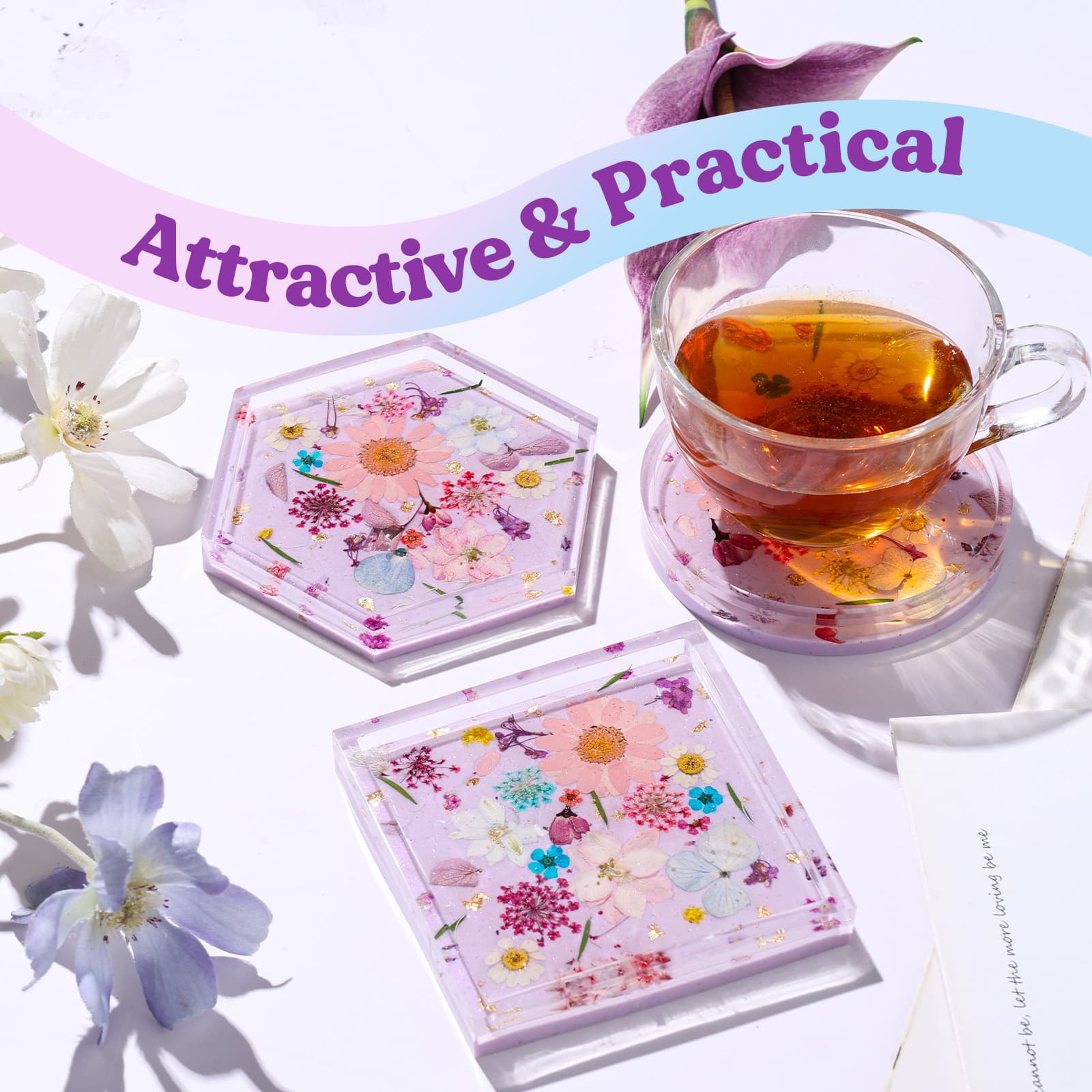 16OZ Resin Molds Silicone Kit Complete Set Bundle with Sphere, Christmas Gifts, Pyramid Molds, Resin Epoxy Starter Kit & Coaster Molds Kit for Beginners, DIY Gift Crafts,Mica Powder - LET’S Resin